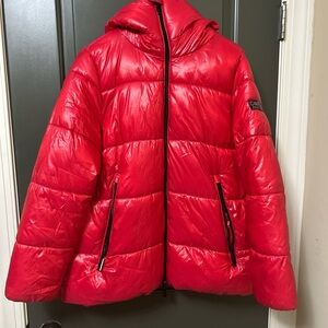 Calvin Klein Women’s Red Puffer Coat